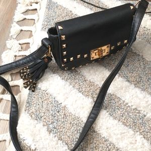 Black studded crossbody